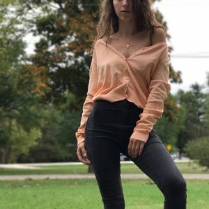 Pastel Orange Cardigan